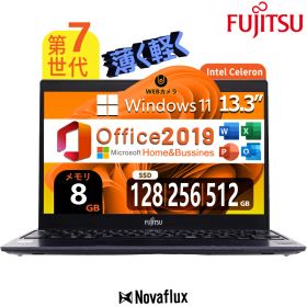 【スーパーSALE】富士通 超薄・軽量・13.3型 LIFEBOOK U937 ■Microsoft Office 2019 H&B搭載 第7世代Celeron 3965U メモリ8GB SSD 128GB フルHD(1920×1080) WiFi/HDMI対応 Windows11 中古モバイルPC 中古ノートパソコン