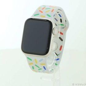 〔中古〕Apple(アップル) Apple Watch SE 第2世代 GPS 40mm スターライトアルミニウムケース プライドエディションスポーツバンド〔368-ud〕