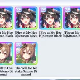 🌍 [海外 EN] 9 SSR |5xキタザンブラック | ゴールド 船 + ビコ・ペガサス |即時配達 ⚡