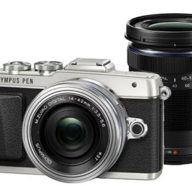 【中古】OLYMPUS オリンパス PEN Lite E-PL7 EZ ダブルズームキット シルバー