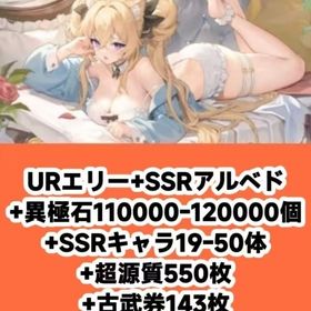 URエリー+SSRアルベド+異極石110000-120000個+SSRキャラ19-50体+超源質55 | Echocalypse 緋紅の神約(エコカリ)のアカウントデータ、RMTの販売・買取一覧