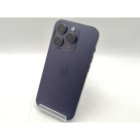 【中古】Apple au 【SIMフリー】 iPhone 14 Pro 128GB ディープパープル MQ0F3J/A【OSU301】保証期間１ヶ月【ランクC】