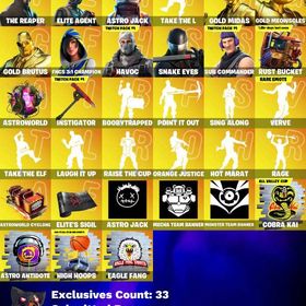 【メアド譲渡可能】アストロジャック｜エリエジェ｜レイズザカップ｜金枠多数 | フォートナイト(Fortnite)のアカウントデータ、RMTの販売・買取一覧