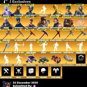 [メアド即変更可能]185スキン/ギャラクシー/エリエジェ/トレイル/リヴァイアサン/500VB | フォートナイト(Fortnite)のアカウントデータ、RMTの販売・買取一覧