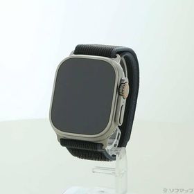 〔中古〕Apple(アップル) Apple Watch Ultra 2 GPS + Cellular 49mm チタニウムケース ブルー／ブラックトレイルループ〔348-ud〕