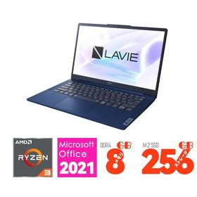 NEC ノートパソコン 14 型(インチ)LAVIE N14 Slim PC-N143CHAL [ネイビーブルー] AMD Ryzen 3 7330U メモリ:8GB SSD：256GBメーカー再生品(新品同様) Office2021
