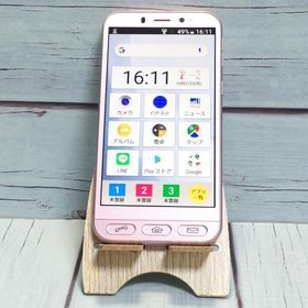 Softbank SHARP シンプルスマホ4 704SH ピンク 本体 白ロム SIMロック解除済み SIMフリー 美品 A295381