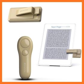 【新品】 SK SYUKUYU RF リモコン ページめくり Kindle読書用 iPad Surface Comics iPhone Android タブレット 読書用 小説 写真撮影用 (ライトブラウン) 1