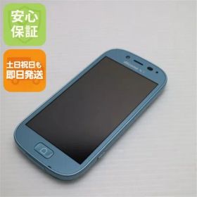 美品 F-06F らくらくスマートフォン3 エアーブルー 即日発送 スマホ FUJITSU DoCoMo 本体 白ロム 土日祝発送OK 07000