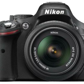 【中古】Nikon ニコン D5200 標準ズーム＋マイクロレンズキット ブラック