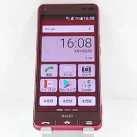 BASIO3 KYV43 au レッド 送料無料 本体 c13986
