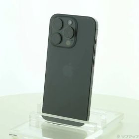 〔中古品〕 iPhone15 Pro 128GB ブラックチタニウム MTU73J／A SIMフリー【196】