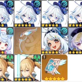 フリーナ3凸/シグウィン/白雨心弦/ムアラニ/七七/ジン1凸/天空の巻 | 原神のアカウントデータ、RMTの販売・買取一覧