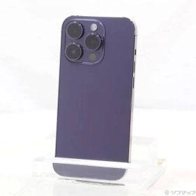 〔中古品〕 iPhone14 Pro 256GB ディープパープル MQ1E3J／A SIMフリー【371】