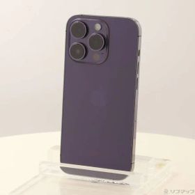 〔中古品〕 iPhone14 Pro 256GB ディープパープル MQ1E3J／A SIMフリー【368】