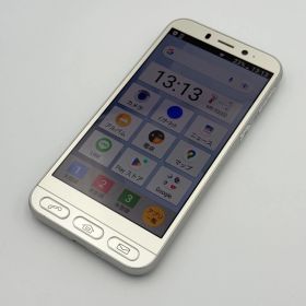 「Softbank シンプルスマホ4 704SH シャンパンシルバー 白ロム SIMロック解除済 み SIMフリー スマートフォン本体