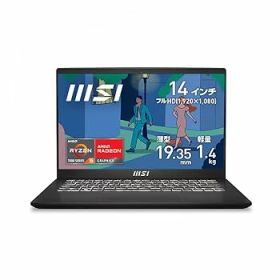 【中古】MSI ノートパソコン Modern14 AMD Ryzen7000シリーズ搭載 Ryzen5 8GB 512GB 14インチ 薄型軽量 1.4kg フルHD Windows11 Modern-14-C7M-3103JP