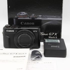 ボーナスストア+5％【美品】Canon PowerShot G7 X Mark II ブラック コンパクトデジタルカメラ キヤノン パワーショット マーク2 デジカメ コンデジ 本体