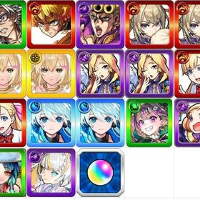 石垢-不死川実弥+我妻善逸+ジョルノ+マサムネX2+エルX2+ルシファーX2+マナX2+ネオX2+メ | モンストのアカウントデータ、RMTの販売・買取一覧