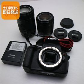 超美品 EOS Kiss X7i ダブルズームキット ブラック 即日発送 一眼レフ Canon 本体 あすつく 土日祝発送OK