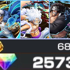 iOS初期垢 ダイヤ2573+金欠片682+四皇ニカ+ロー | バウンティラッシュのアカウントデータ、RMTの販売・買取一覧