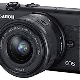 【中古】Canon ミラーレス一眼カメラ EOS M200 標準ズームキット ブラック EOSM200BK-1545ISSTMLK