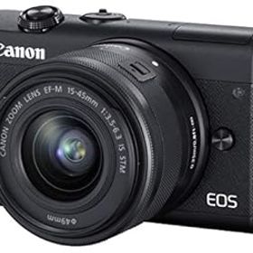 【中古】［非常に良い］Canon ミラーレス一眼カメラ EOS M200 標準ズームキット ブラック EOSM200BK-1545ISSTMLK
