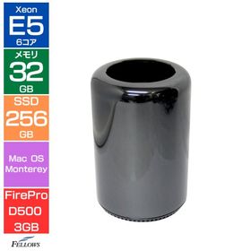小型 ワークステーション 中古 Aランク 良品 MacPro A1481 Late-2013 6コア Xeon E5 32GBメモリ 256GB SSD FirePro D500 Thunderbolt2 デスクトップPC 中古PC