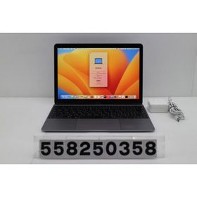 ノートパソコン Apple MacBook Retina 12in 2017 A1534 スペースグレイ A1534 Core m3 7Y32 1.2GHz/8GB/256GB/WQXGA エラー表示あり