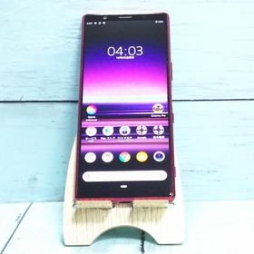 au Xperia5 SOV41 レッド 本体 白ロム SIMロック解除済み SIMフリー 680722
