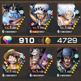 iOS🍏超フェス4体‼️新ロー✨ニカ✨クザン✨夢ルフィ✨ | バウンティラッシュのアカウントデータ、RMTの販売・買取一覧