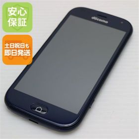 フジツウ(富士通)の新品同様 F-42A らくらくスマートフォン ネイビー M000(スマートフォン本体)