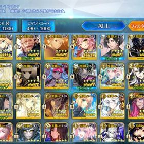 マスターレベル168 無記名霊基10個 ★5鯖109種 274体《宝具5鯖18種》引退垢 | FGOのアカウントデータ、RMTの販売・買取一覧