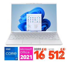 富士通 ノートパソコン 14 型(インチ) FMV LIFEBOOK UH90/H1 FMVU90H1W [シルバーホワイト] 第13世代 インテル Core i7 1360P(Raptor Lake) 12コア メモリ:16GB(LPDDR5 PC5-51200) ストレージ:SSD：512GB Windows 11 Home 64bit 指紋認証 Wi-Fi 6 1GbE 展示品 Office2021