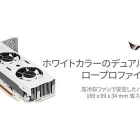 玄人志向 NVIDIA GeForce RTX 3050 ロープロファイル対応 デュアルファン搭載 グラフィックボード [GK-RTX3050-E6GB/WHITE/LP] グラフィックボード