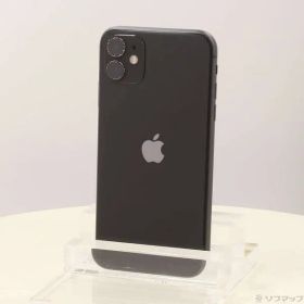 〔中古品〕 iPhone11 64GB ブラック MWLT2J／A SIMフリー【247】