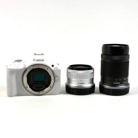 キヤノン Canon EOS R50 ダブルズームキット ホワイト デジタル ミラーレス 一眼カメラ 【中古】