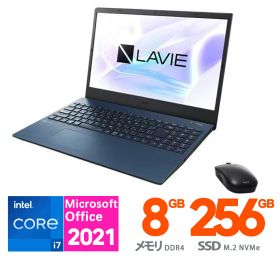 NEC ノートパソコン 15.6 型(インチ) LAVIE N15 PC-N1570GAL-Y [ネイビーブルー] 第11世代インテル Core i7-1165G7 メモリ:8GB ストレージ:SSD：256GB Windows 11 Home 64bit 指紋認証 Wi-Fi 6 10/100/1000Mbps windows11wifi6 Office2021 展示品