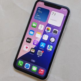 美品 iPhone XR 128GB SIMフリー 顔認証 本体 ホワイト