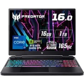 メーカー正規品 新品 Acer エイサー Predator Helios Neo 16 ブラック ノートPC ノートパソコン PHN16-71-N76Z47