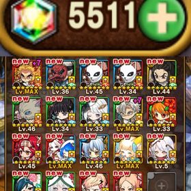 ✨煉獄,実弥,セツナ&エーテル,ヒュプノス･オルタ,ヘブン,ヨミなど所持✨虹結晶5500↑所持 | ポコダン(ポコロンダンジョンズ)のアカウントデータ、RMTの販売・買取一覧