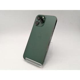 【中古】【赤ロム保証あり】Apple au 【SIMフリー】 iPhone 13 Pro Max 128GB アルパイングリーン MNCU3J/A【広島本通】保証期間１ヶ月【ランクC】