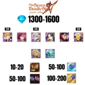 [海外] 1300-1600 虹のダイヤ |トリスタン |ゼルドリス デーモン キング・ニュー |SKULD |7 FEST UR |10-20 フェスト SSR |30-70 UR/SSR |50-100 枚 SSR