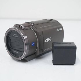 FDR-AX45A SONY ハンディカム デジタルビデオカメラ ブロンズブラウン USED美品 本体+バッテリー 4K ZEISS 光学20倍ズーム 完動品 CP2324