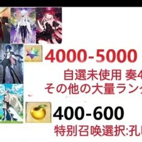 【画像の所持】。聖晶石4000～5000個、果実400～600低在庫，特別召喚未使用,即時対応 | FGOのアカウントデータ、RMTの販売・買取一覧