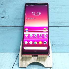 au Xperia5 SOV41 レッド 本体 白ロム SIMロック解除済み SIMフリー 082499