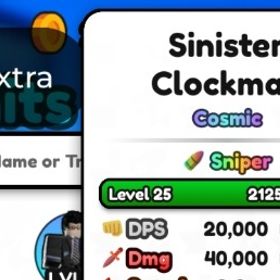 スキビディタワーディフェンス シニスタークロック スナイパー付き | ロブロックス(ROBLOX)のアカウントデータ、RMTの販売・買取一覧