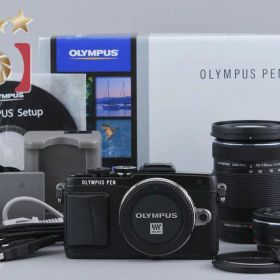 【中古】OLYMPUS オリンパス PEN Lite E-PL7 EZ ダブルズームキット ブラック シャッター回数僅少 元箱付き