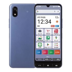 【中古未使用】 かんたんスマホ4 本体 ブルー