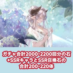 ガチャ合計2000-2200回分の石+SSRキャラとSSR召喚石の合計200-220体 | グラブルのアカウントデータ、RMTの販売・買取一覧